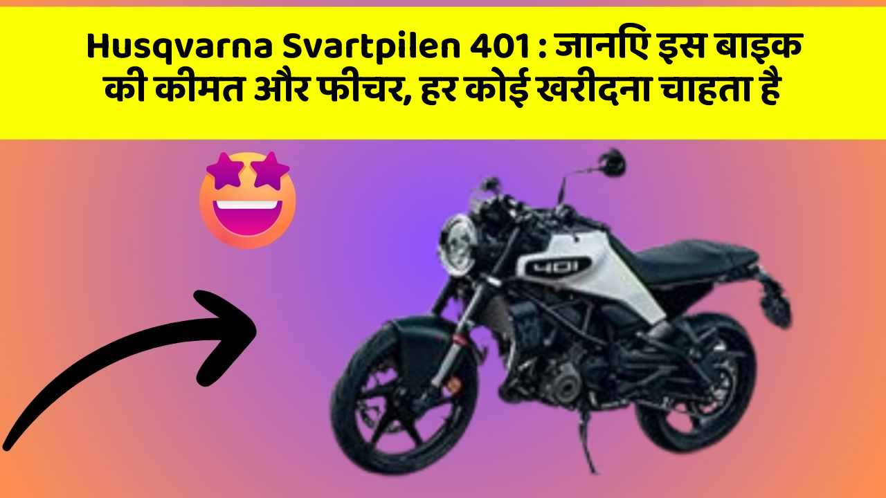 Husqvarna Svartpilen 401 : जानिए इस बाइक की कीमत और फीचर, हर कोई खरीदना चाहता है